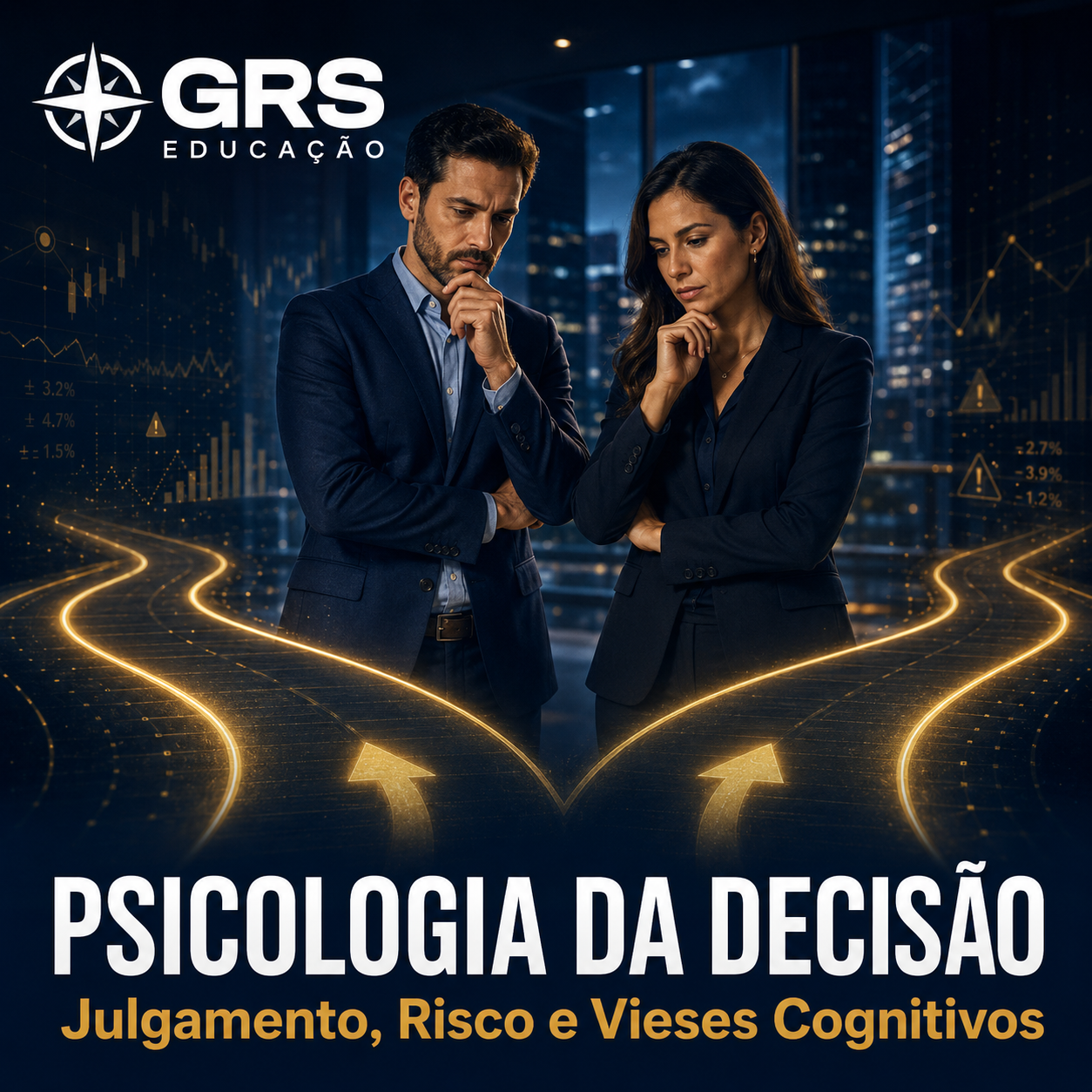 Capa do curso Psicologia da Decisão: Julgamento, Risco e Vieses Cognitivos